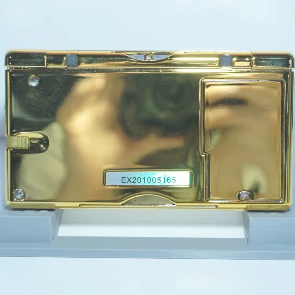 Nintendo DS Lite Shiny Glossy Metallic 24K Gold Handheld Game System w/ Charger
